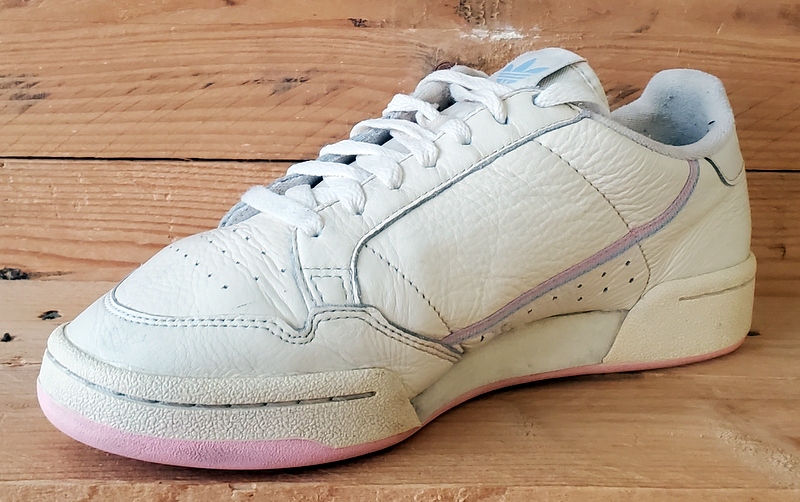 Adidas Continental 80 Low Leather Trainers UK6.5/US8/EU40 G27726 Ecru Tint