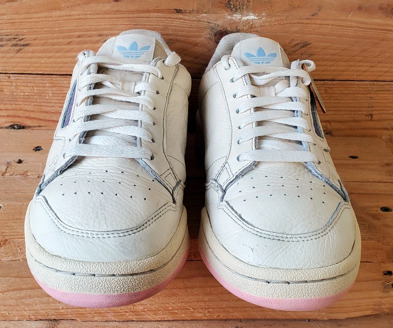Adidas Continental 80 Low Leather Trainers UK6.5/US8/EU40 G27726 Ecru Tint