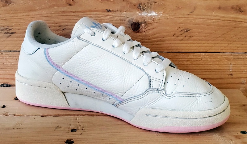 Adidas Continental 80 Low Leather Trainers UK6.5/US8/EU40 G27726 Ecru Tint