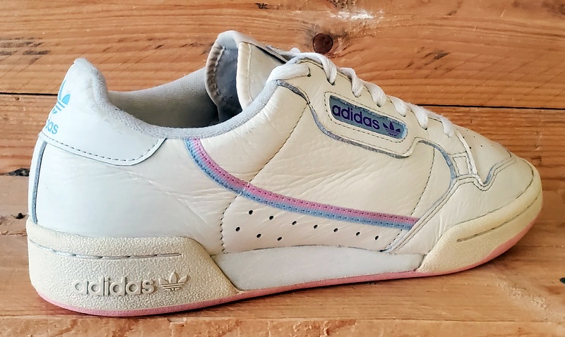 Adidas Continental 80 Low Leather Trainers UK6.5/US8/EU40 G27726 Ecru Tint