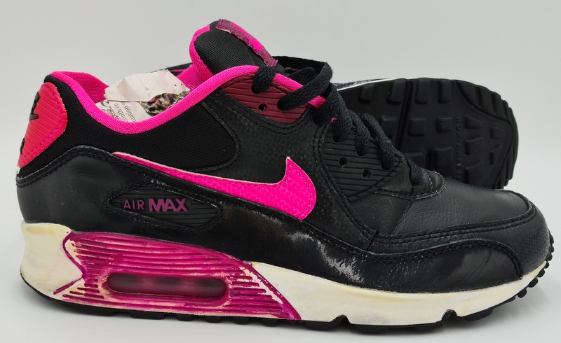 air max 90 trainers black white leather