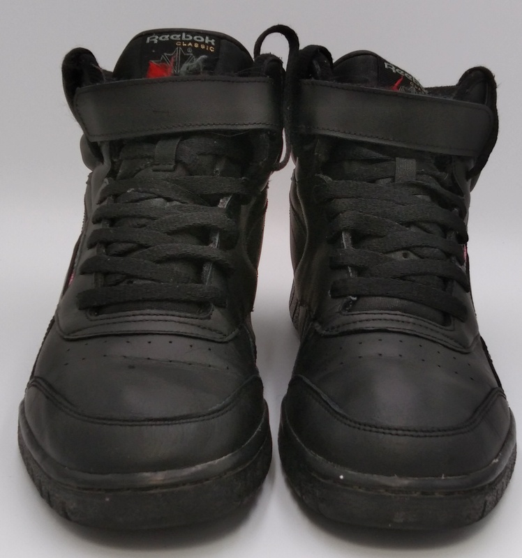 Reebok Classic Ex-O-Fit High Top Leather Trainers Triple Black 3478 UK8 ...