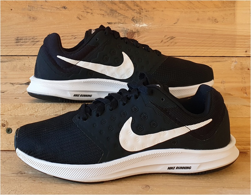 Nike Downshifter 7 Low Textile Trainers UK4/US6.5/EU37.5 852466-010 Black/White 