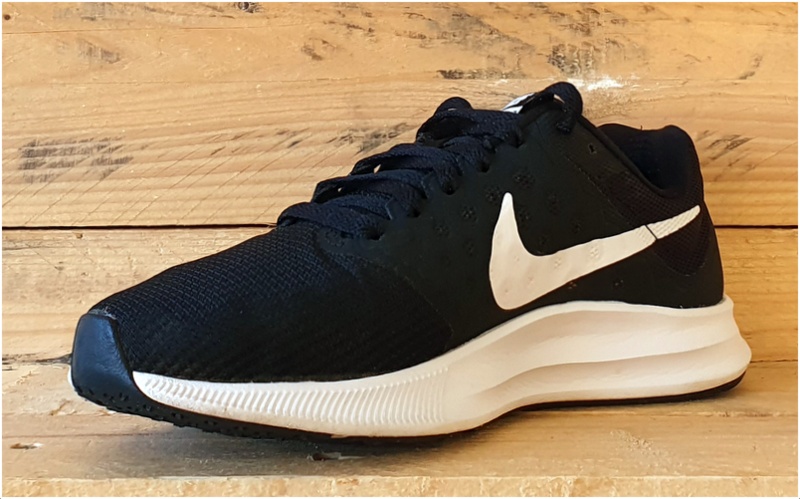 Nike Downshifter 7 Low Textile Trainers UK4/US6.5/EU37.5 852466-010 Black/White 