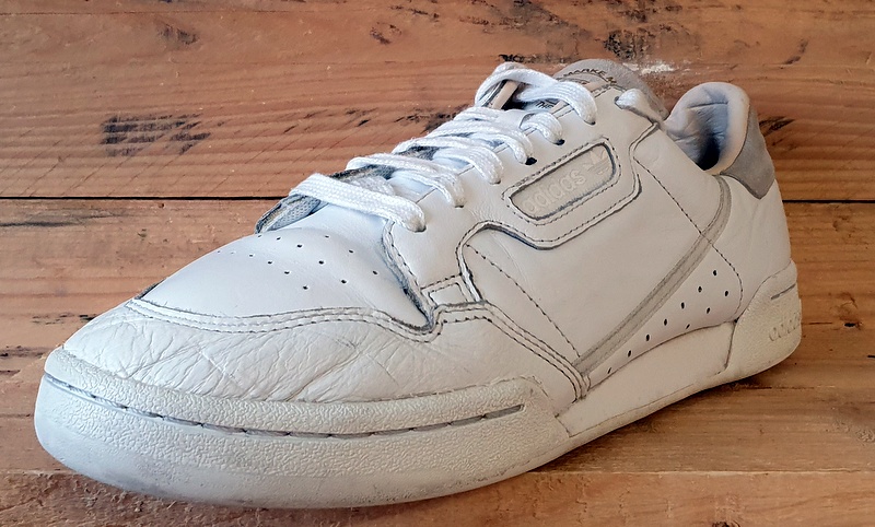 Adidas Original Continental 80 Leather Trainers UK10/US10.5/E44.5 EF2101 White