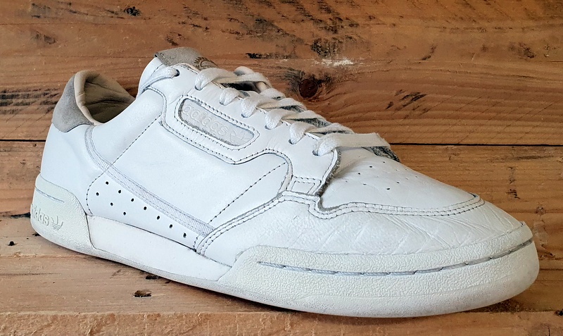 Adidas Original Continental 80 Leather Trainers UK10/US10.5/E44.5 EF2101 White