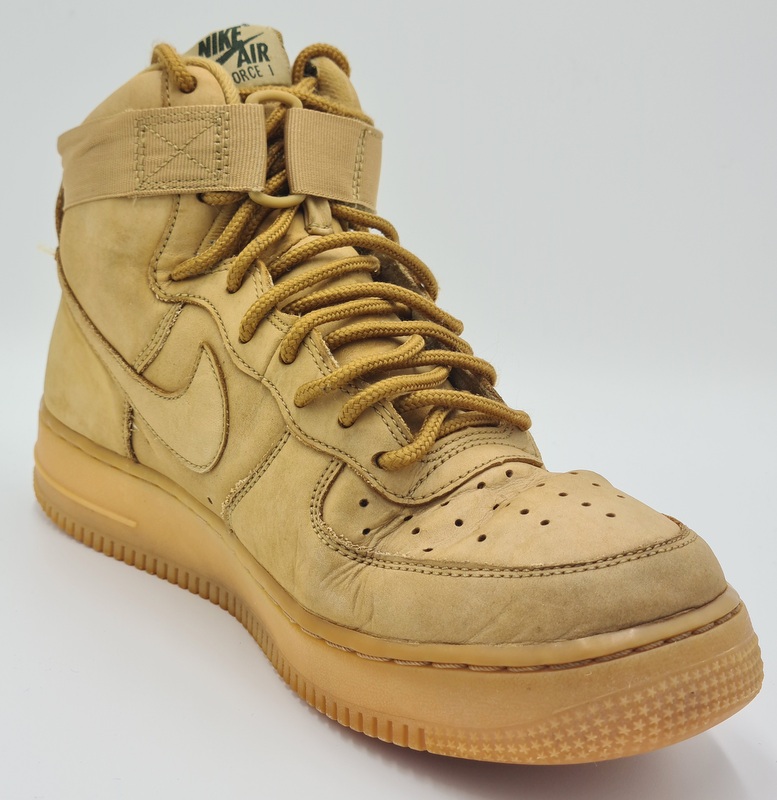 Nike Air Force 1 High Suede Trainers 882096-200 Tan/Sandy/Gum Sole UK7 ...