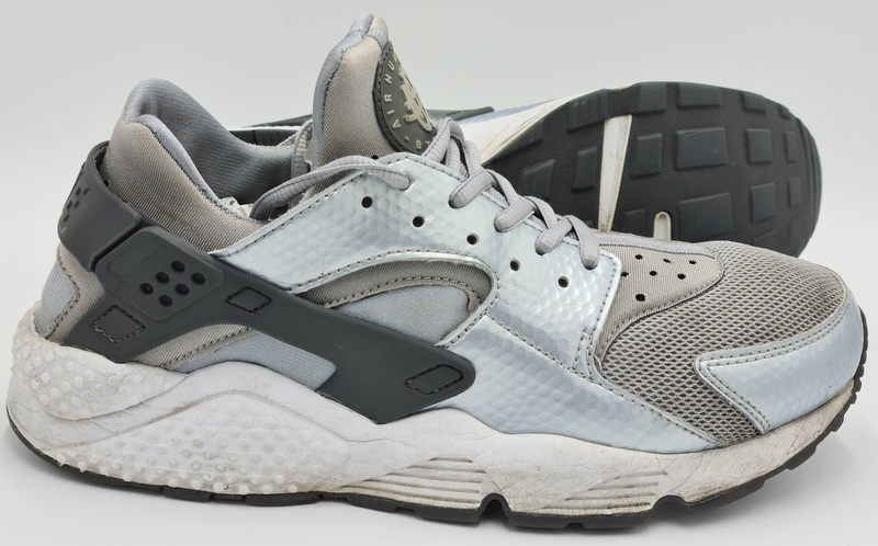 Nike air huarache run trainers 634835-014 grey/silver/white uk7/us9.5/eu41 | eBay