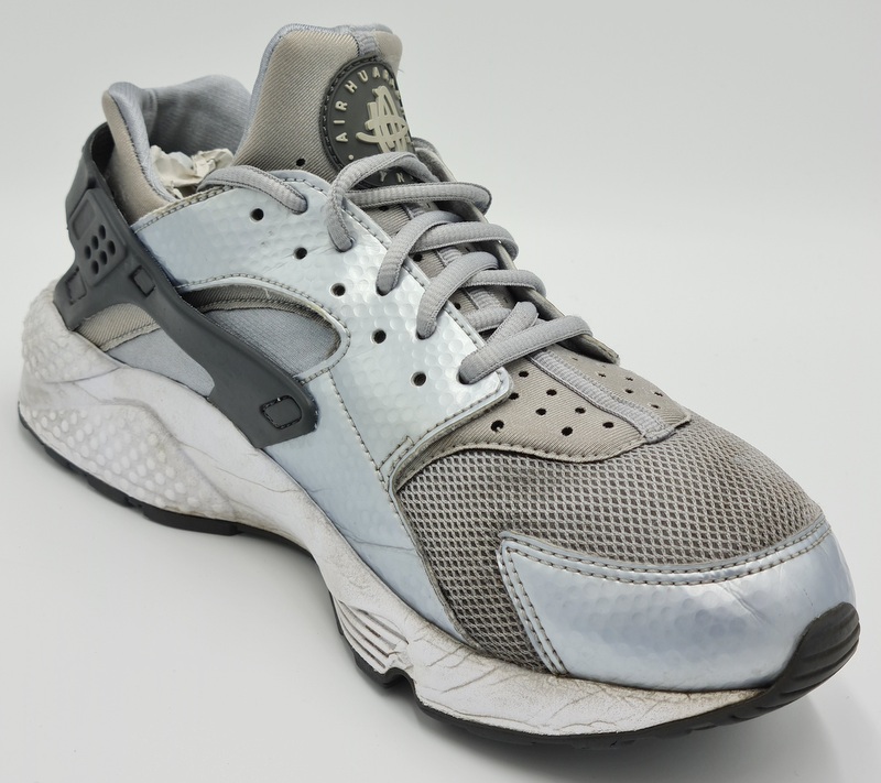 Nike air huarache run trainers 634835-014 grey/silver/white uk7/us9.5/eu41 | eBay
