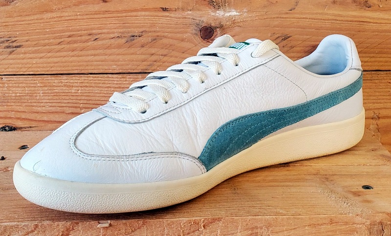 Puma Rome Low Leather Trainers UK9.5/US10.5/EU44 374564-01 White/Blue/Cream