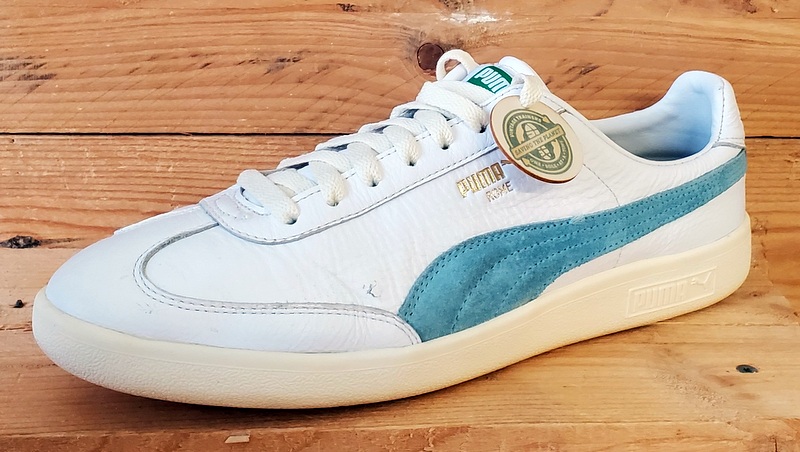 Puma Rome Low Leather Trainers UK9.5/US10.5/EU44 374564-01 White/Blue/Cream