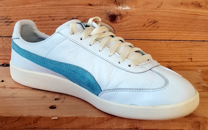 Puma Rome Low Leather Trainers UK9.5/US10.5/EU44 374564-01 White/Blue/Cream