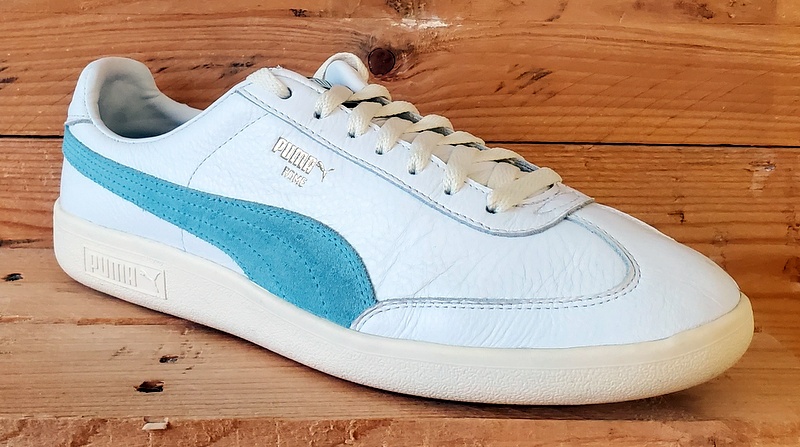Puma Rome Low Leather Trainers UK9.5/US10.5/EU44 374564-01 White/Blue/Cream