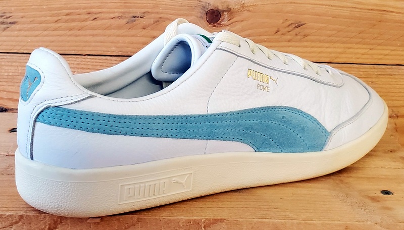 Puma Rome Low Leather Trainers UK9.5/US10.5/EU44 374564-01 White/Blue/Cream