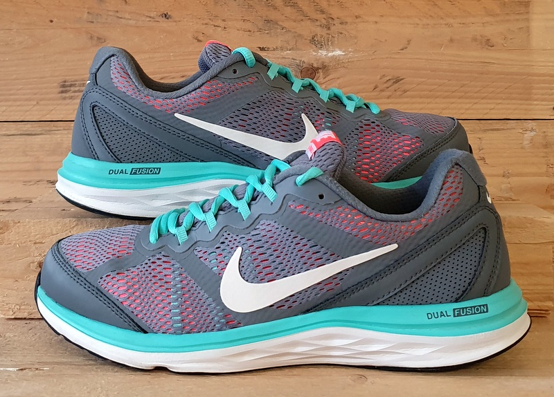 Nike Dual Fusion Run 3 Textile Trainers UK6.5/US9/EU40.5 653594-036 Grey/Teal