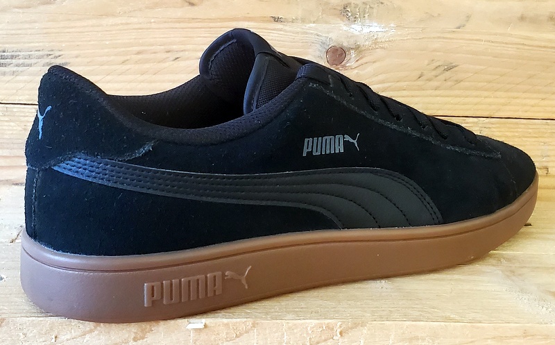 Puma Smash V2 Low Suede Trainers UK9.5/US10.5/EU44 364989-15 Black/Gum