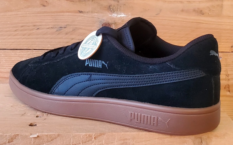 Puma Smash V2 Low Suede Trainers UK9.5/US10.5/EU44 364989-15 Black/Gum