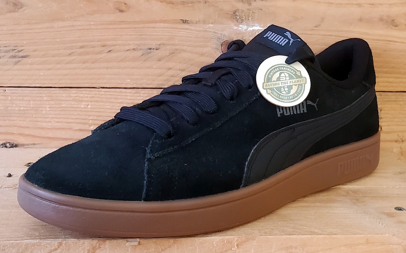 Puma Smash V2 Low Suede Trainers UK9.5/US10.5/EU44 364989-15 Black/Gum