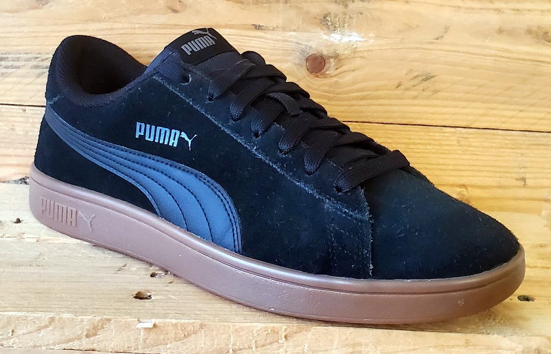 Puma Smash V2 Low Suede Trainers UK9.5/US10.5/EU44 364989-15 Black/Gum