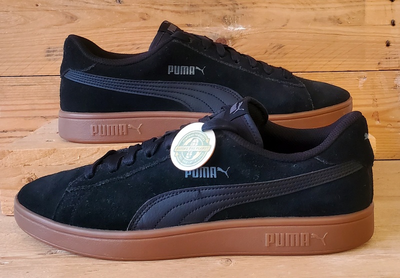 Puma Smash V2 Low Suede Trainers UK9.5/US10.5/EU44 364989-15 Black/Gum