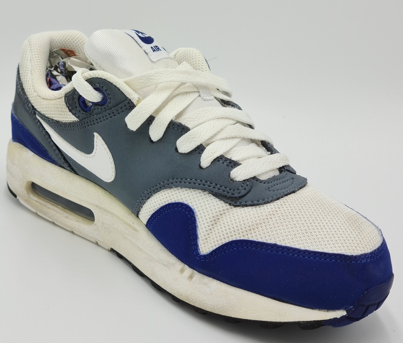 Nike Air Max 1 Suede/Nylon Trainers 555766-400 Blue/White/Grey UK5.5/US6Y/EU38.5 | eBay
