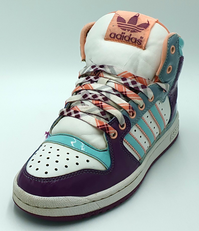 Adidas Sleek Series Mid Leather Trainers G09043 White/Purple UK5.5/US7/EU38.5