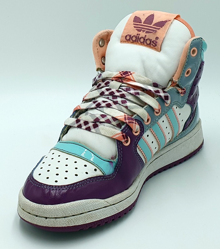 Adidas Sleek Series Mid Leather Trainers G09043 White/Purple UK5.5/US7/EU38.5