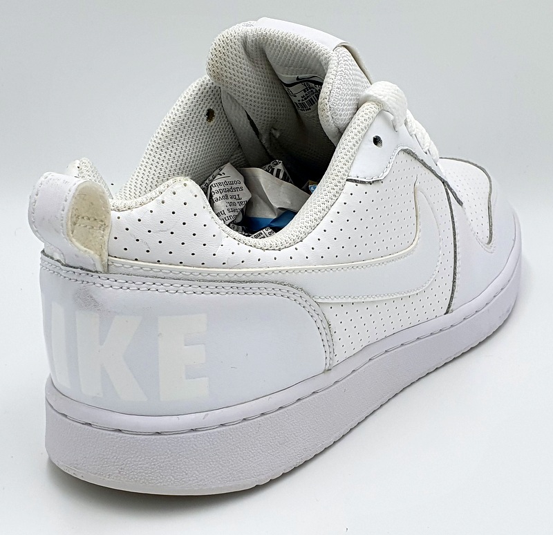 nike white floral court borough low velcro trainers