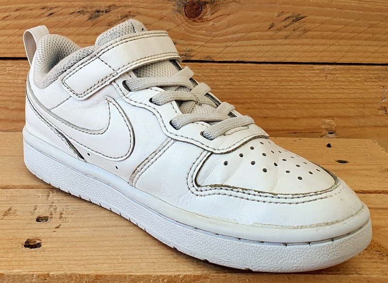 Nike Court Borough Low Leather Kids Trainers UK12/US12.5C/EU30 BQ5451-100 White