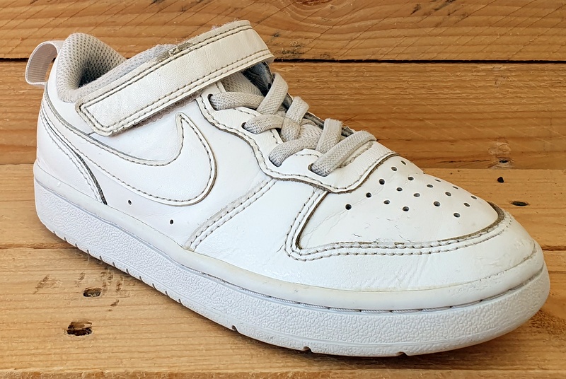 Nike Court Borough Low Leather Kids Trainers UK12/US12.5C/EU30 BQ5451-100 White