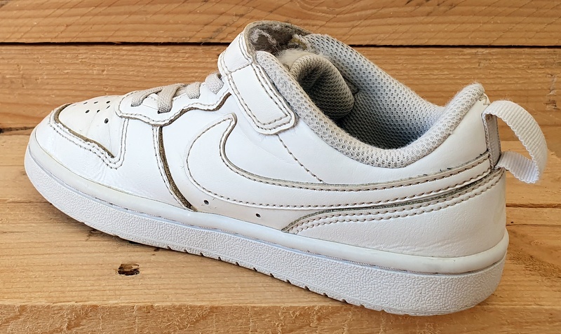 Nike Court Borough Low Leather Kids Trainers UK12/US12.5C/EU30 BQ5451-100 White