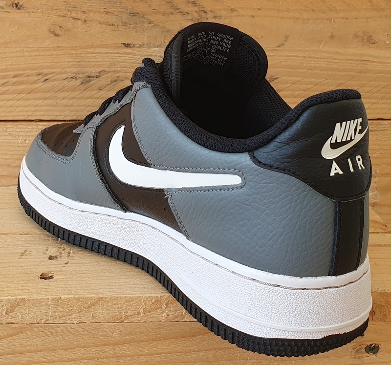 Nike Air Force 1 Cut-Out Swoosh Leather Trainers UK8/US9/EU42.5 DV3501-001 Grey