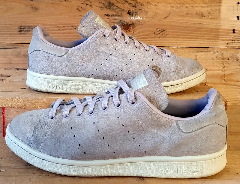 Adidas Stan Smith Low Suede Trainers UK8/US9.5/EU42 S82258 Ice Purple Off White