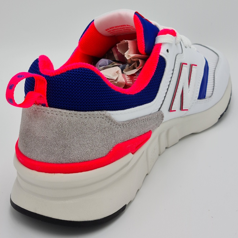 New Balance 997H Leather Trainers CM997HAJ White/Pink/Blue ...