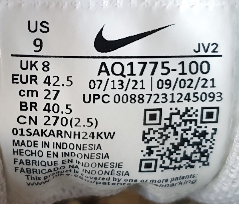 Nike Ebernon Low Leather Trainers UK8/US9/EU42.5 AQ1775-100