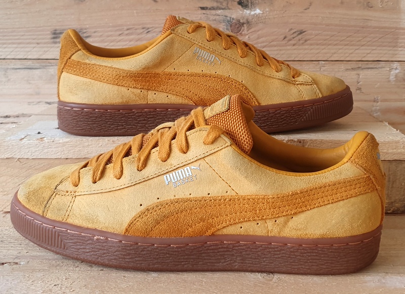 Puma Basket Classic Low Suede Trainers UK6/US7/EU39 363829 05 Orange/Yellow