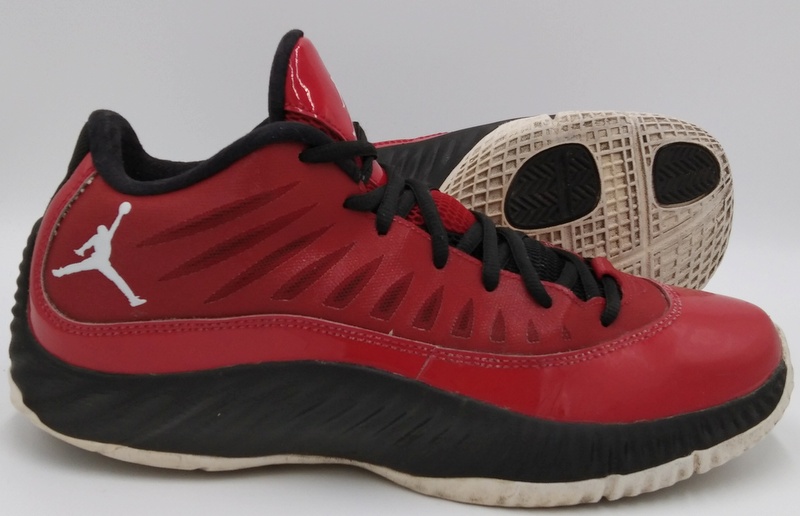 black and red trainers