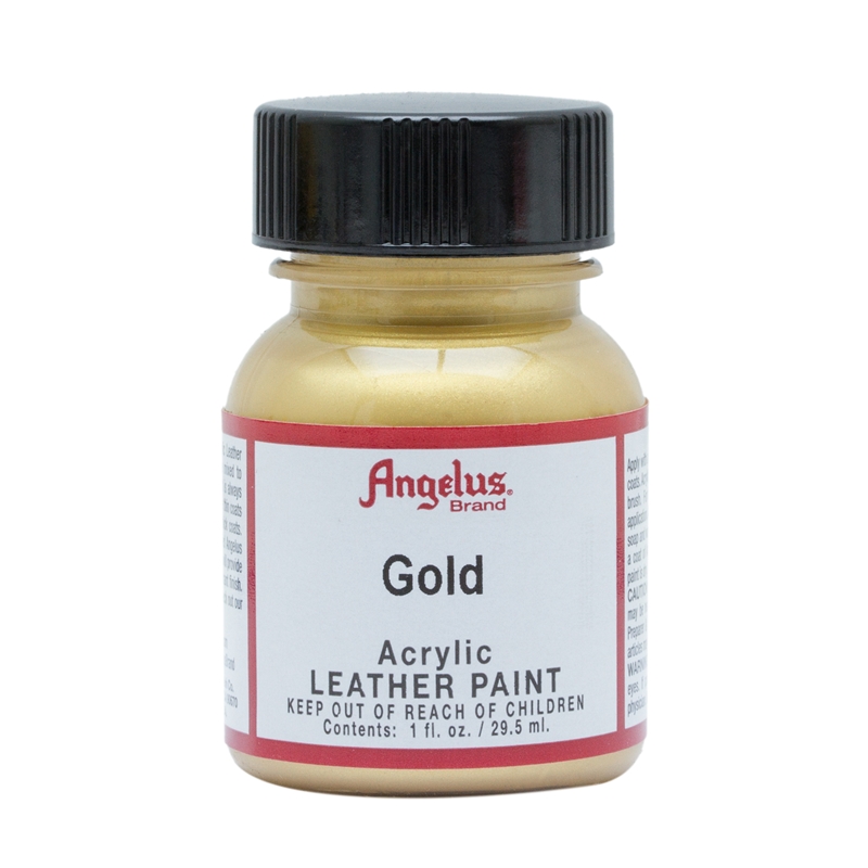 Angelus Metallic Acrylic Leather Paint Gold 1fl oz / 30ml Custom Sneakers Angelus Metallic Acrylic Leather Paint Gold 1fl oz / 30ml Custom Sneakers