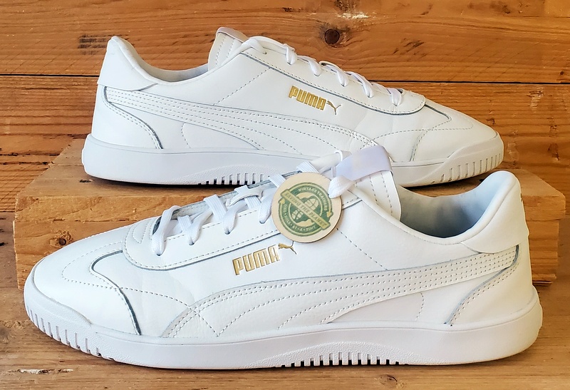 Puma Club Low Leather Trainers UK9/US10/EU43 389406-01 Triple White
