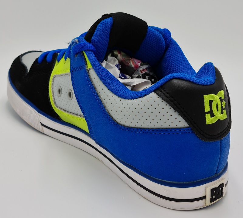 DC Shoe Pure Slim Leather Trainers 301970 Blue/Grey/Green/Black UK7/US8