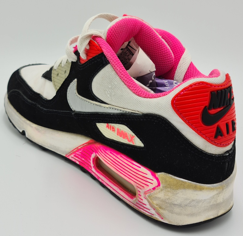 Nike Air Max 90 Suede/Leather Trainers Pink/Black 345017-122 UK5.5/US6Y/EU38.5 3183194152940 | eBay