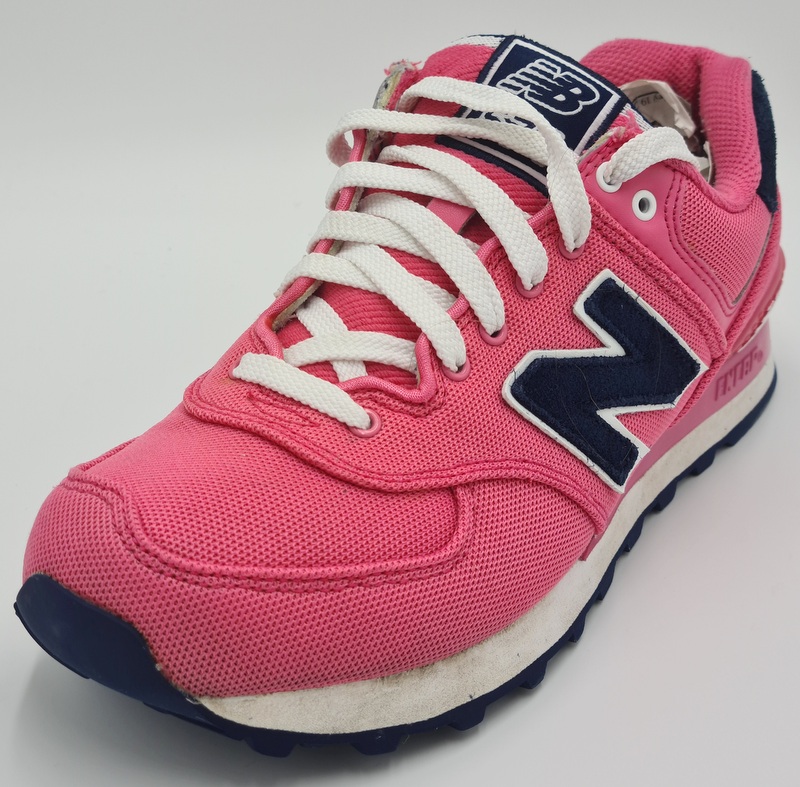 New Balance 574 Trainers WL574POP Pink/Navy/White UK5/US7/EU37.5 | eBay