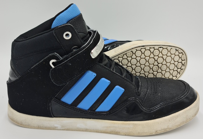 Adidas High Top Vintage Leather Basketball Trainers G60319 Black UK9 ...