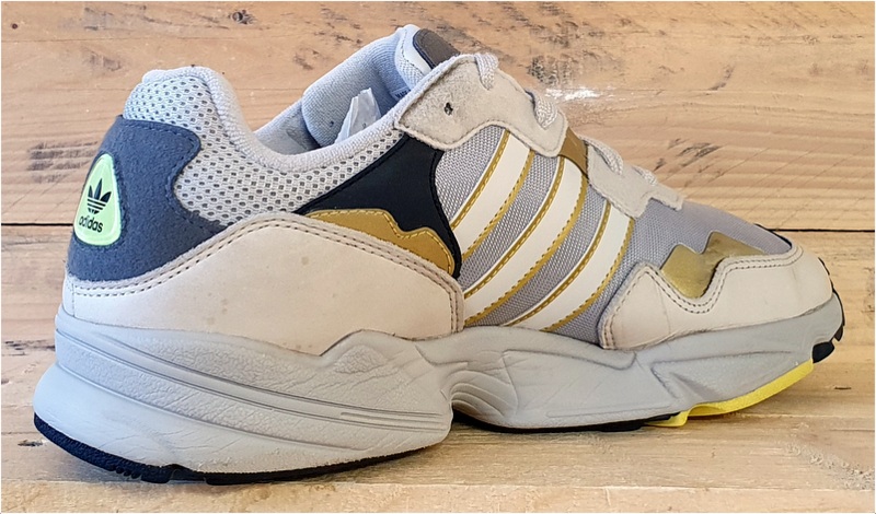 Adidas Yung-96 Suede Low Trainers UK9/US9.5/E43 DB3565 Metallic Silver/Gold/Grey