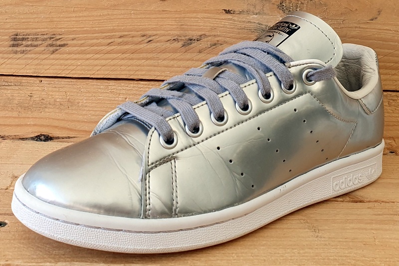 Adidas Stan Smith Low PLeather Trainers UK7/US8.5/EU40.5 CG3679 Silver Met