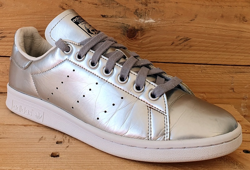 Adidas Stan Smith Low PLeather Trainers UK7/US8.5/EU40.5 CG3679 Silver Met