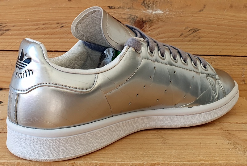 Adidas Stan Smith Low PLeather Trainers UK7/US8.5/EU40.5 CG3679 Silver Met