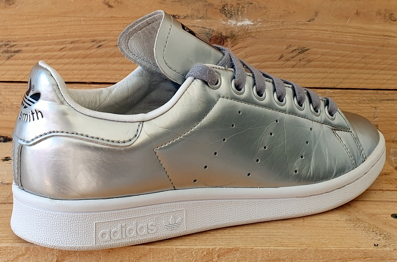 Adidas Stan Smith Low PLeather Trainers UK7/US8.5/EU40.5 CG3679 Silver Met