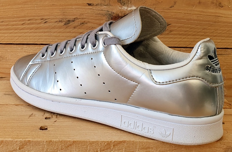 Adidas Stan Smith Low PLeather Trainers UK7/US8.5/EU40.5 CG3679 Silver Met