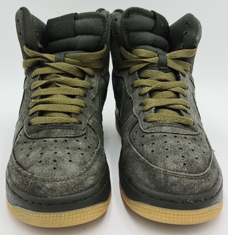 Nike Air Force 1 High LV8 Suede Trainers 807617-300 Khaki Green UK4/US4 ...